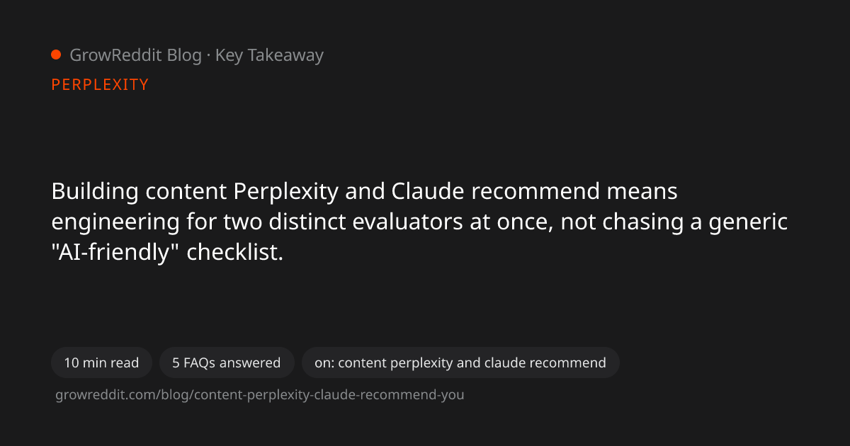 Key takeaway from Content That Makes Perplexity & Claude Recommend You