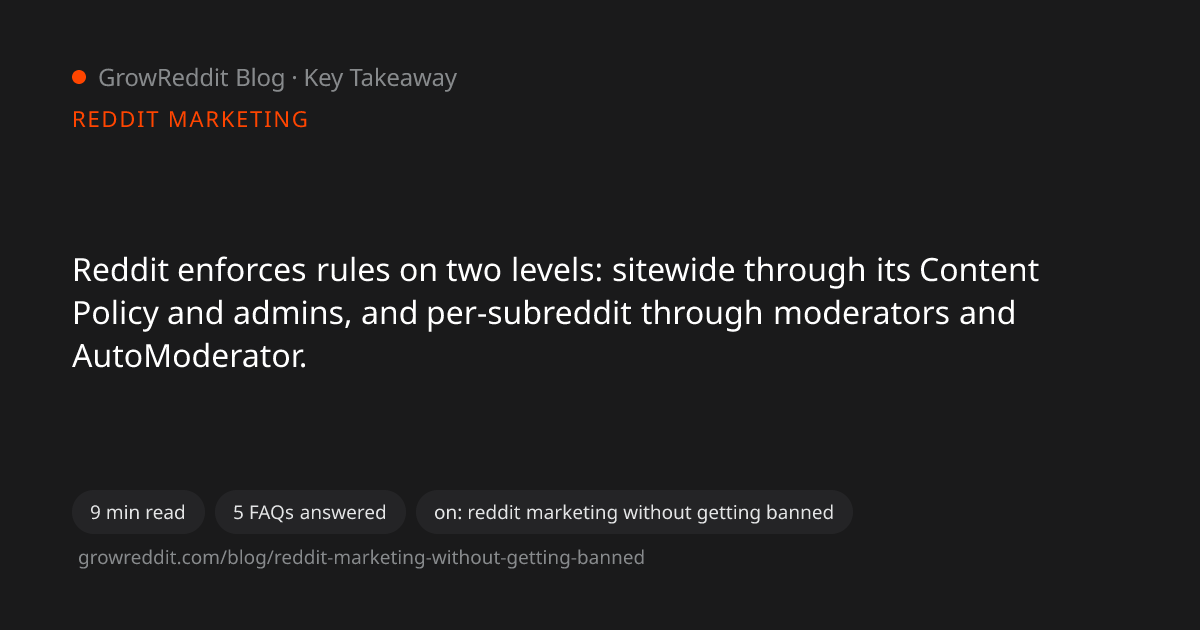 Key takeaway from Reddit Marketing Without Getting Banned: A Startup Guide