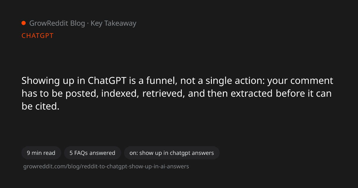 Key takeaway from Reddit to ChatGPT: How to Make Your Brand Show Up in AI Answers