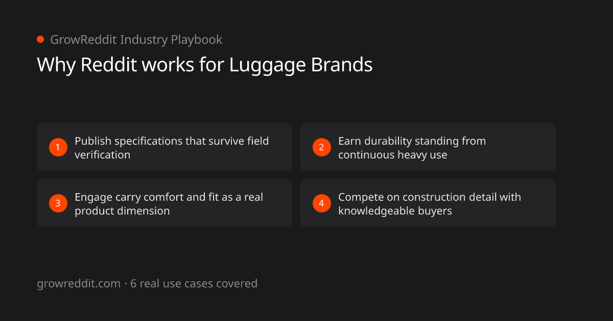 Why Reddit works for Luggage Brands: 4 key benefits