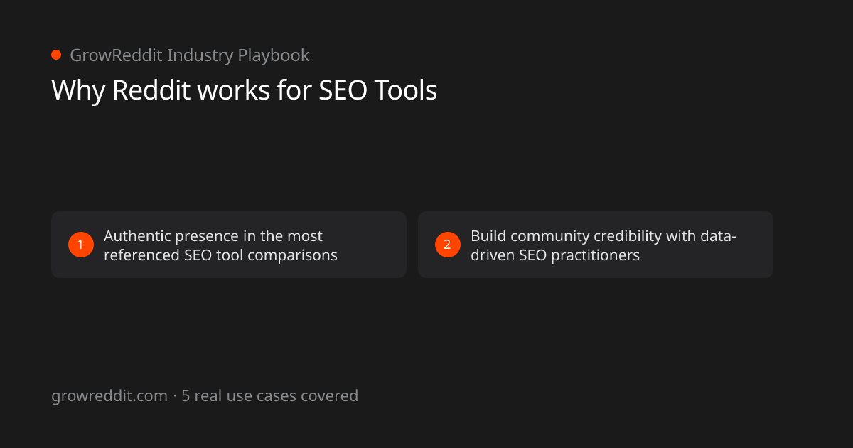Why Reddit works for SEO Tools: 2 key benefits