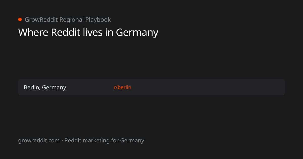 Reddit marketing in Germany: real local subreddits and served industries